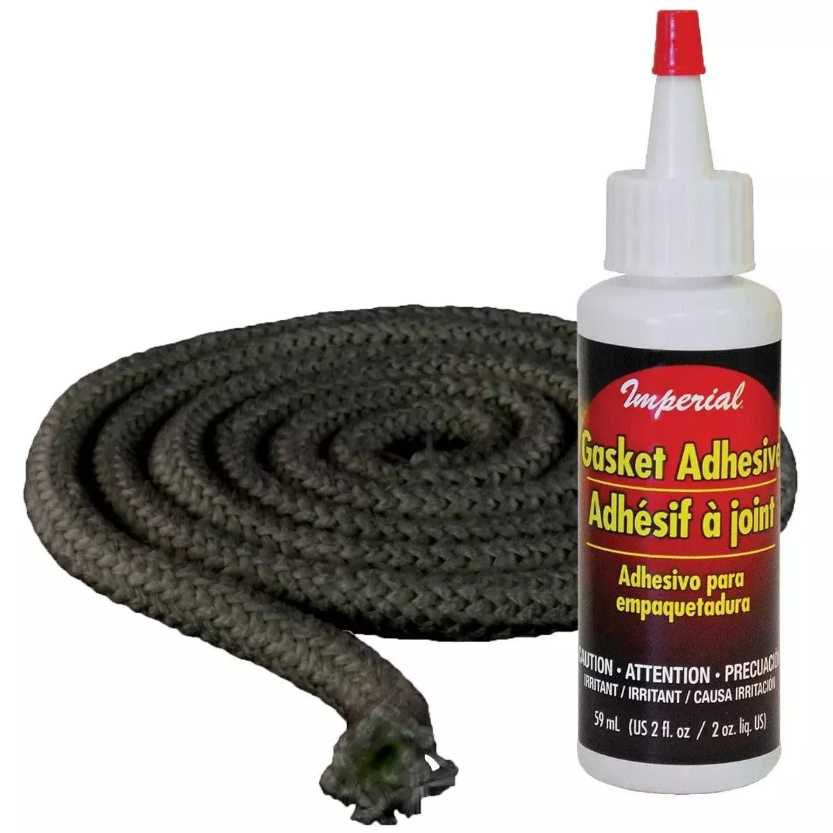 5/16" High-Temperature Rope Gasket Kit with Adhesive | 7ft