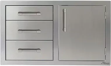 Alfresco AXEDDCRSC Combo Door and Drawer Unit, 32 Inch