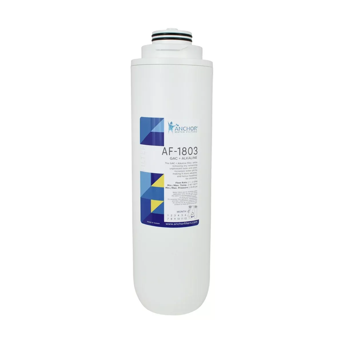Anchor Post Carbon GAC + Alkaline Mineral Replacement Filter for Tankless RO