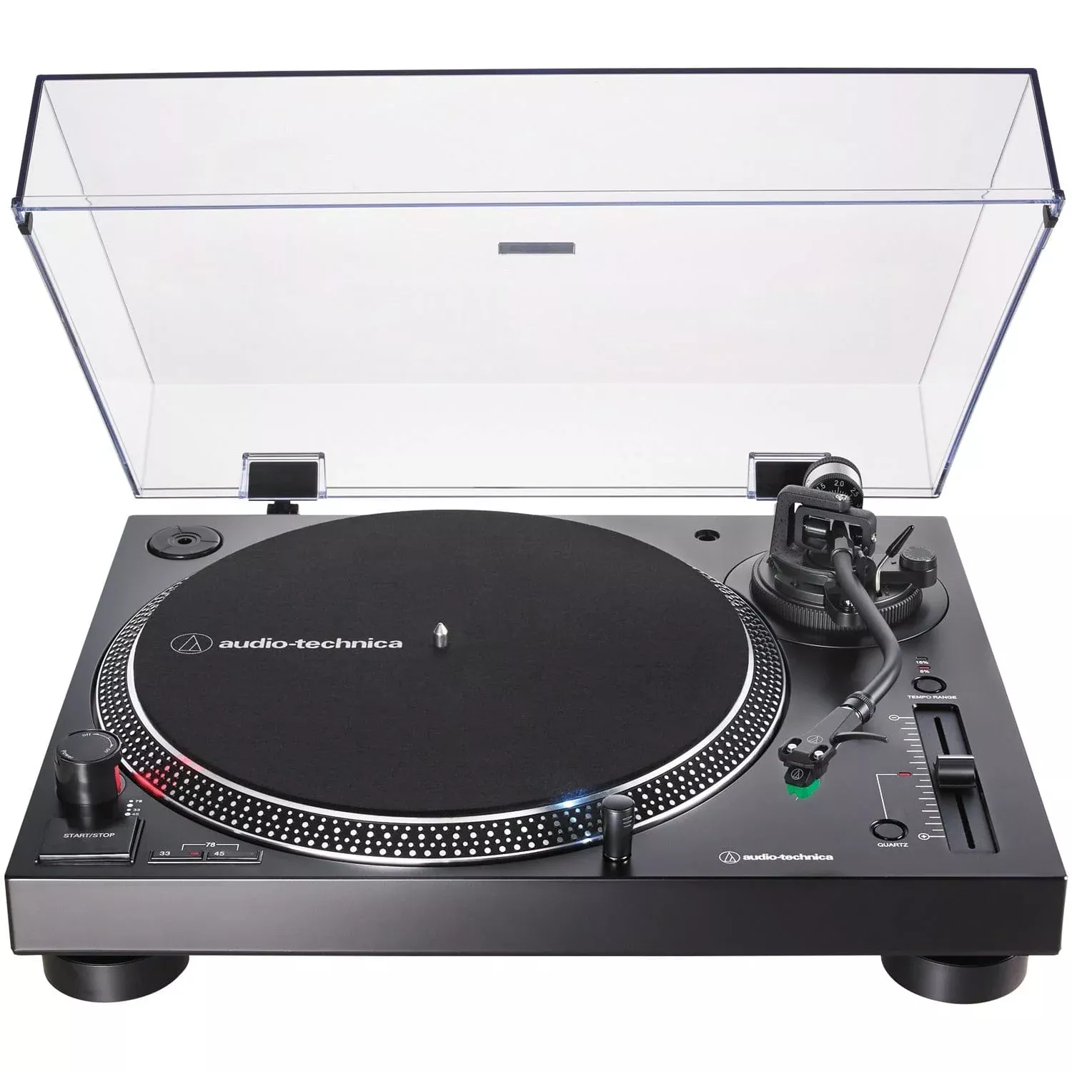 Audio-Technica 3-Speed Direct-Drive Manual Turntable with USB for MP3 encoding, 45 RPM Adapter, Switchable Preamp, RCA Out, and AT-VM95 Stylus
