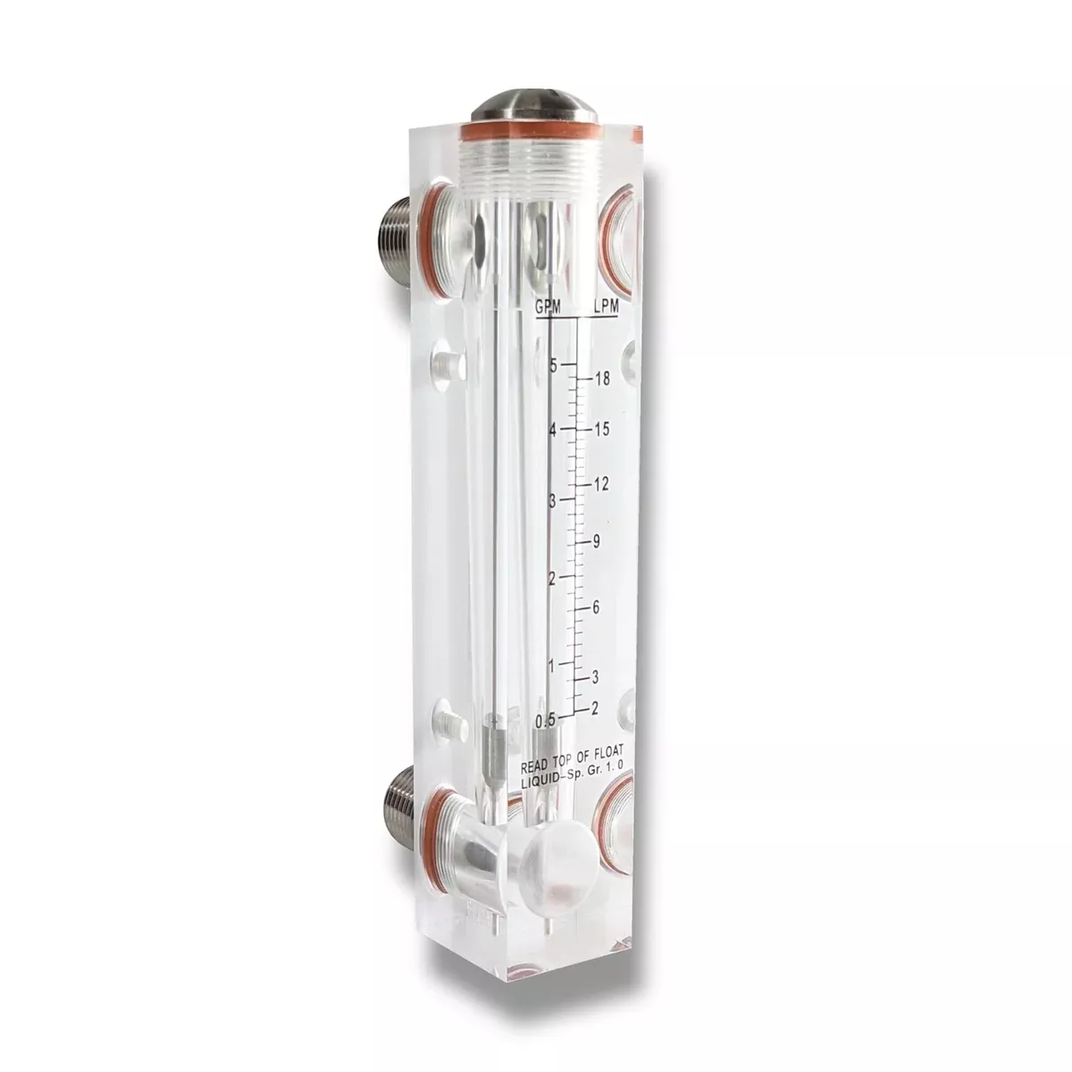 Axeon 208775 Inline Flow Meter 5-40 GPM, 1"FNPT x 1"FNPT
