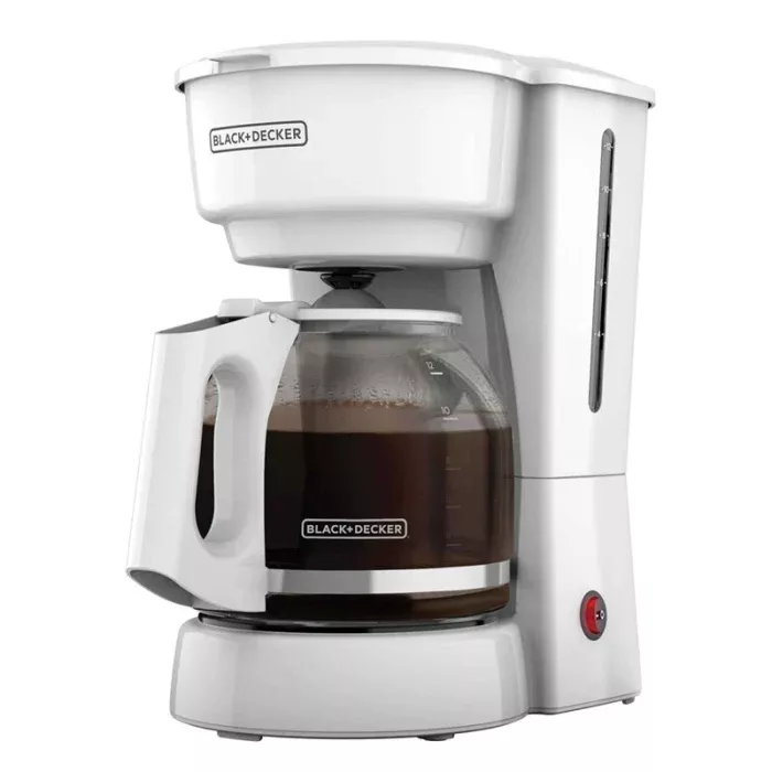 Black+Decker Cafetera Blanca de 12 Tazas