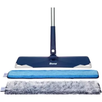 Bona 4" X 15" Microplus Mop with Telescoping 60" Handle, Microfiber Pad & Dusting Pad