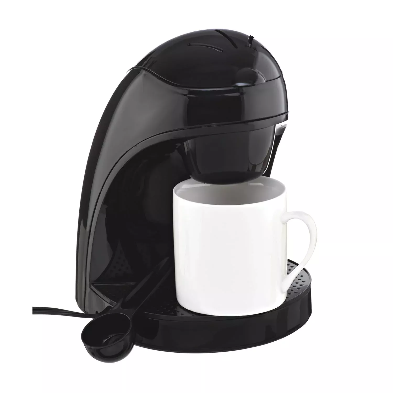 Brentwood Single-Serve Drip Coffee Maker with Ceramic Mug, Black