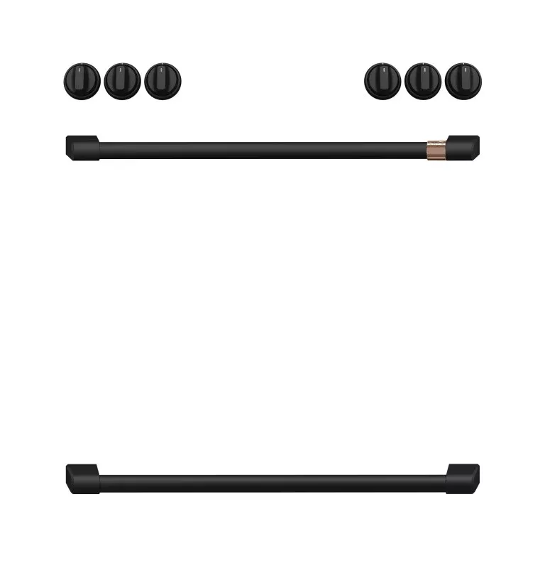 Cafe CXFCHHKPMFB Knob and Handle Kit for Electric Ranges, Flat Black (Open Box / Scratch & Dent)