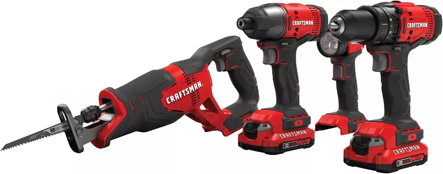 CRAFTSMAN Kit Combinado de 4 Herramientas Inalámbricas 20V