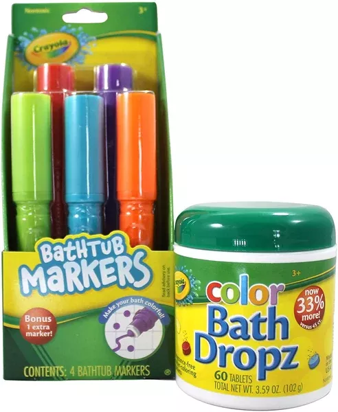 Crayola Bathtime Fun Kit Including Bath Markers and Bath Dropz