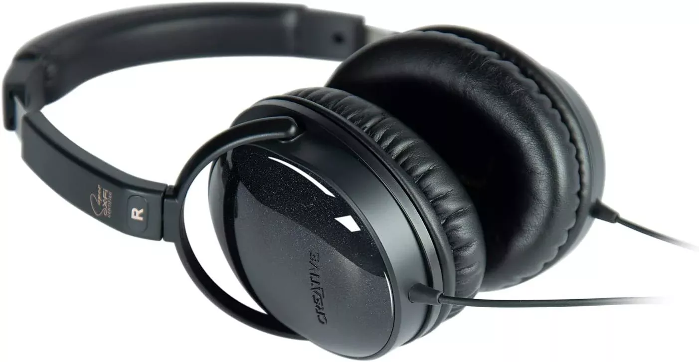 Creative Aurvana Live! SE Over-Ear Headphones, Foster Bio-Cellulose Drivers, Super X-Fi Certified - Certified Refurbished