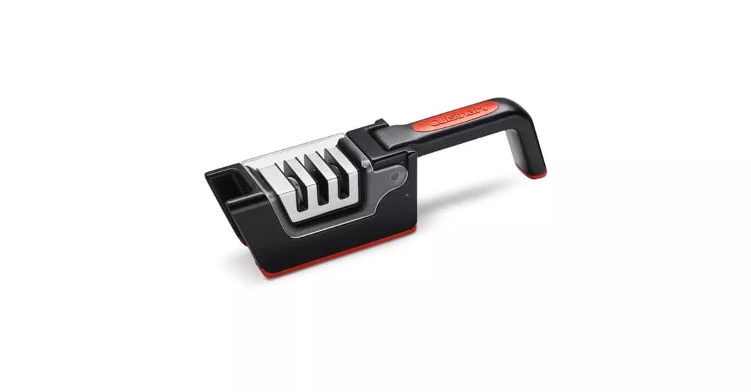 Cuisinart 3-Slot Foldable Knife Sharpener, Black