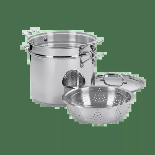 Cuisinart Chef's Classic™ Stainless 12 Quart Pasta/Steamer 4 Piece Set, Silver