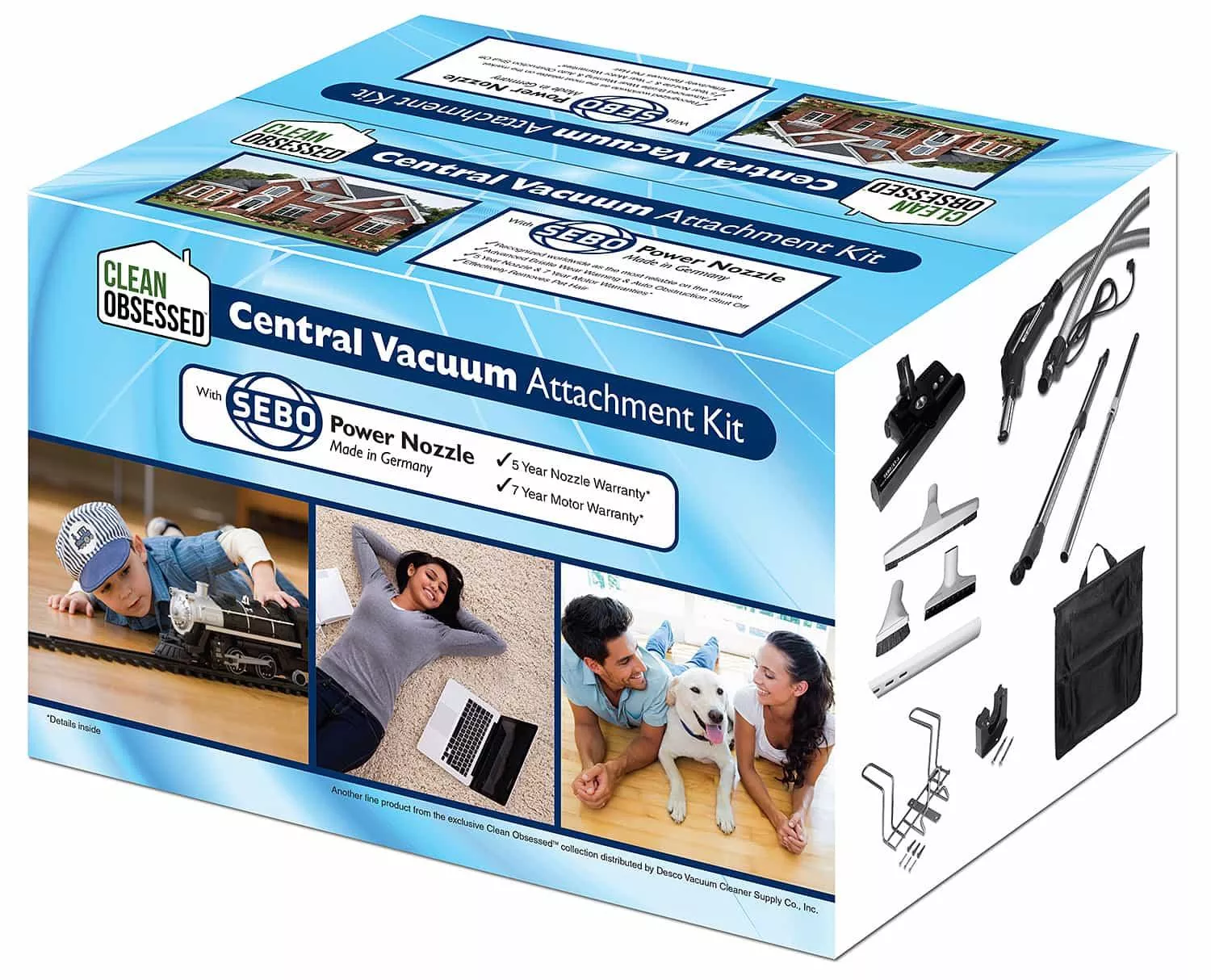 Customizable Sebo Clean Obsessed Central Vacuum Hose Attachment Kit