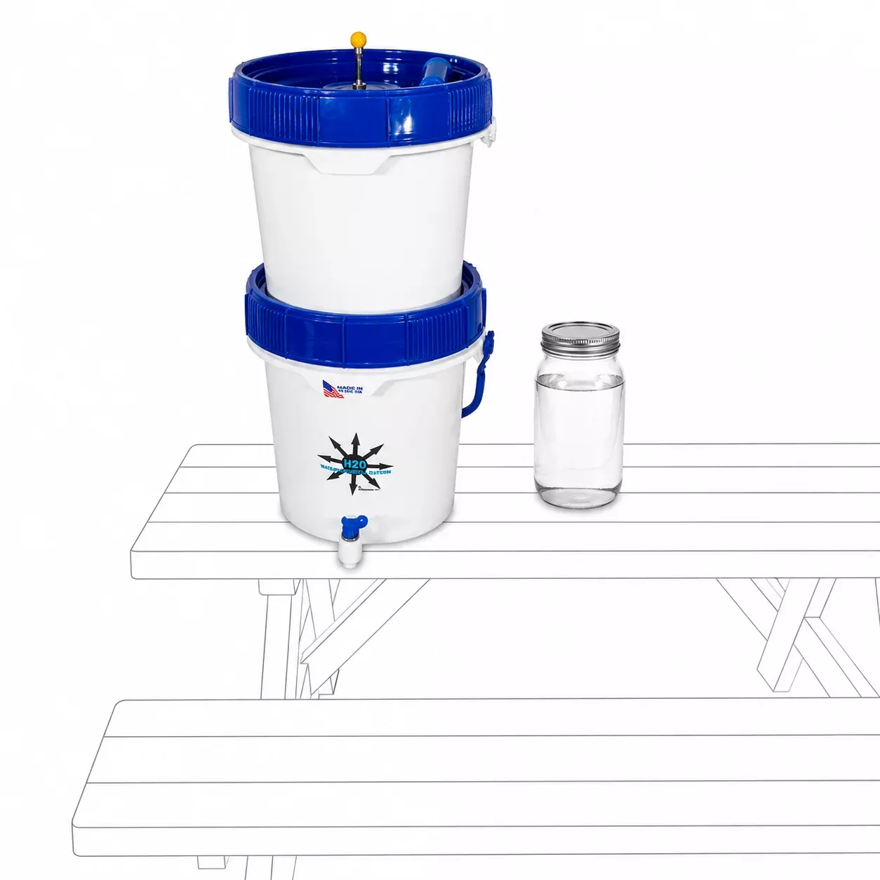 Emergency Portable BPA-Free Gravity Water Filter With UV Light