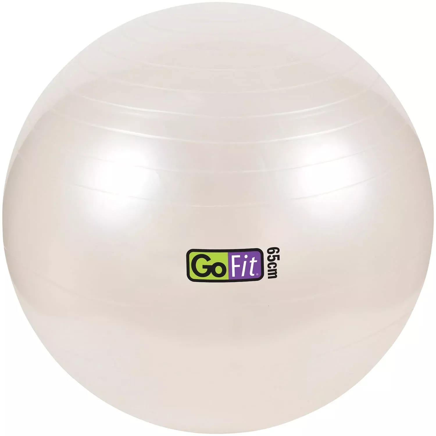 GoFit Stability Ball with Pump, 65cm, White