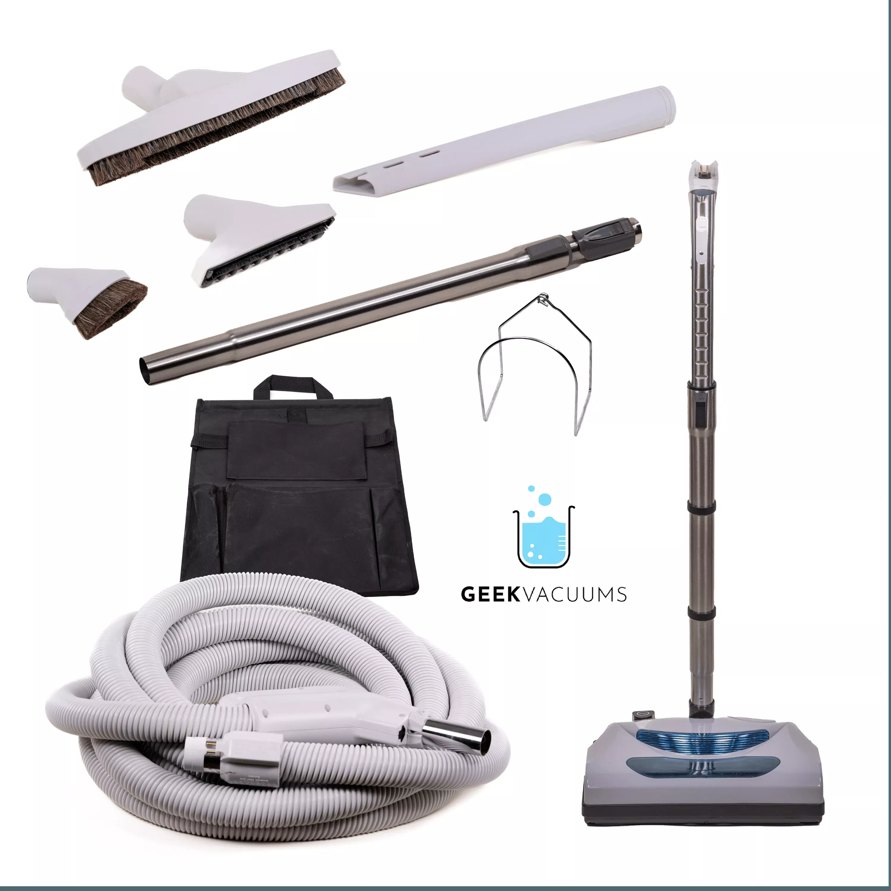 GVac Central Vacuum Pigtail Hose Kit with Standard Powerhead