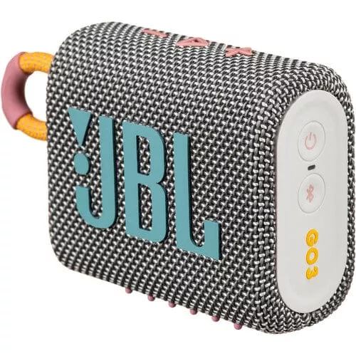 JBL Go 3 Portable Waterproof Bluetooth Speaker, Gray - Certified Refurbished