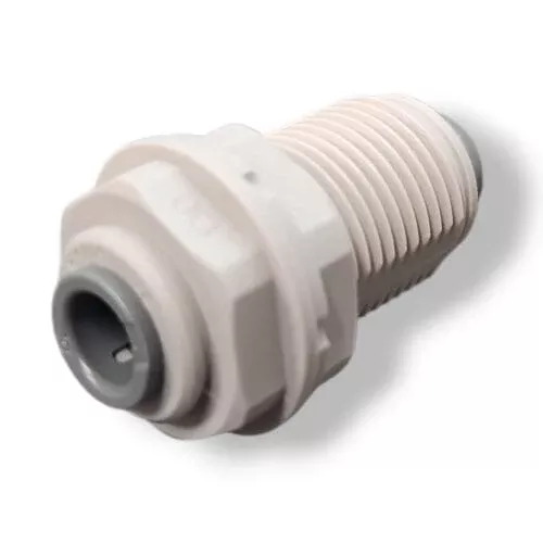 John Guest PI1208S Bulkhead Union - 1/4 x 1/4