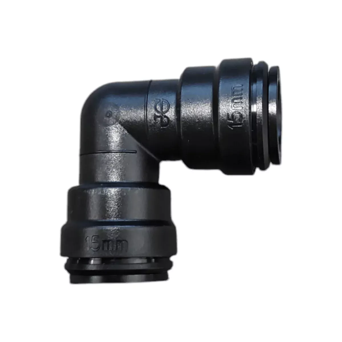 John Guest PM0315E Black Reducing Elbow Connector Size 15MM