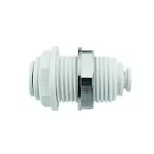 John Guest PP121208W Reducing Bulkhead Union Polypro - 3/8" x 1/4"