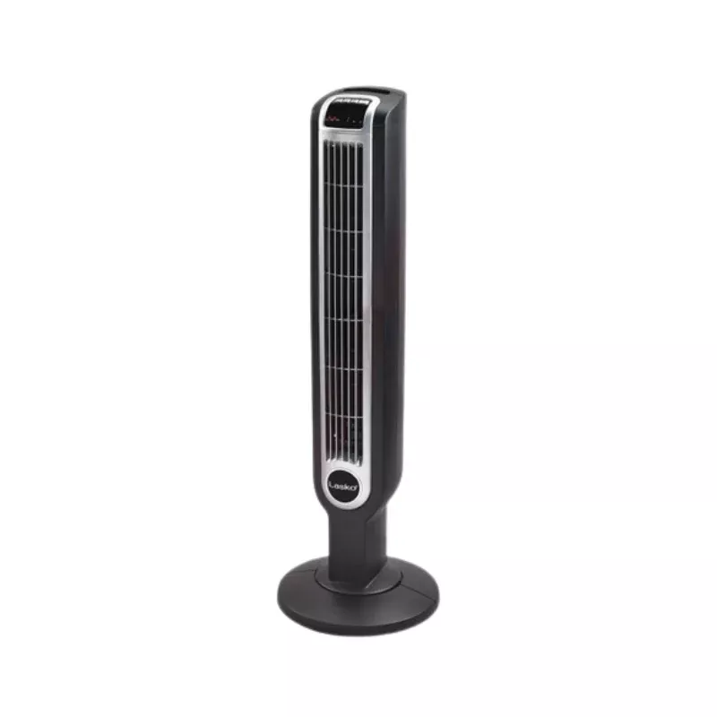 Lasko 36" Tower Fan, 3-Speed, Remote Control, Timer, 60° Oscillation, Black