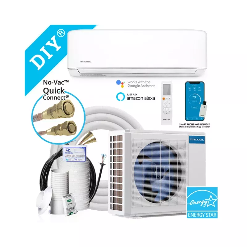 MRCOOL DIY 4th Generation, 18K BTU Ductless Mini-Split Heat Pump System (DIY-18-HP-WM-230C25)