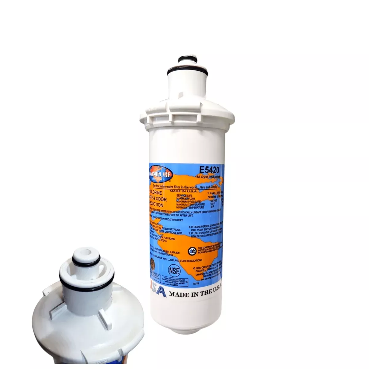 Omnipure E5420 Water Filter 8"x2.5" Diameter E-Series Carbon Block 1M