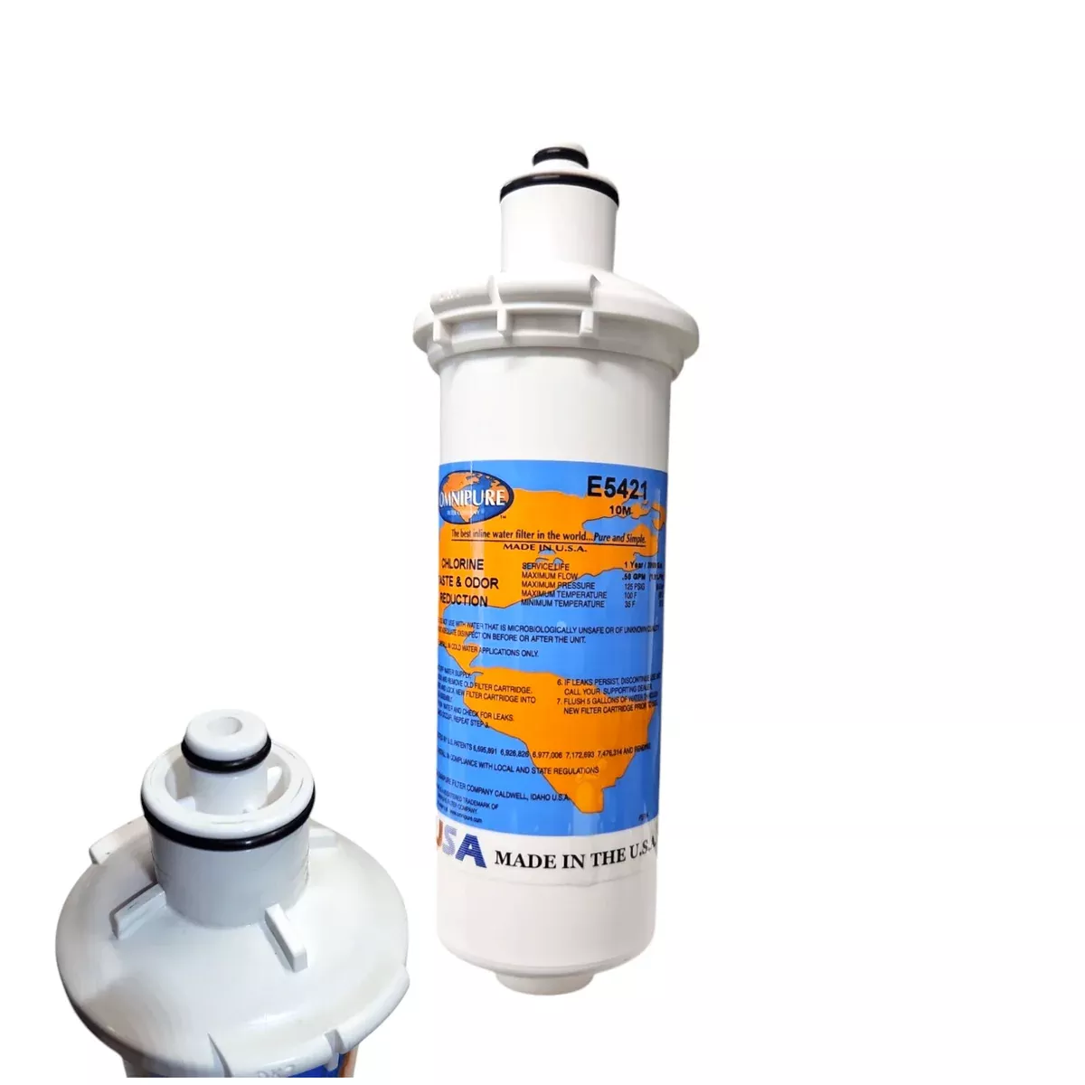 Omnipure E5421 Water Filter 8"x2.5" Diameter E-Series Carbon Block 10M