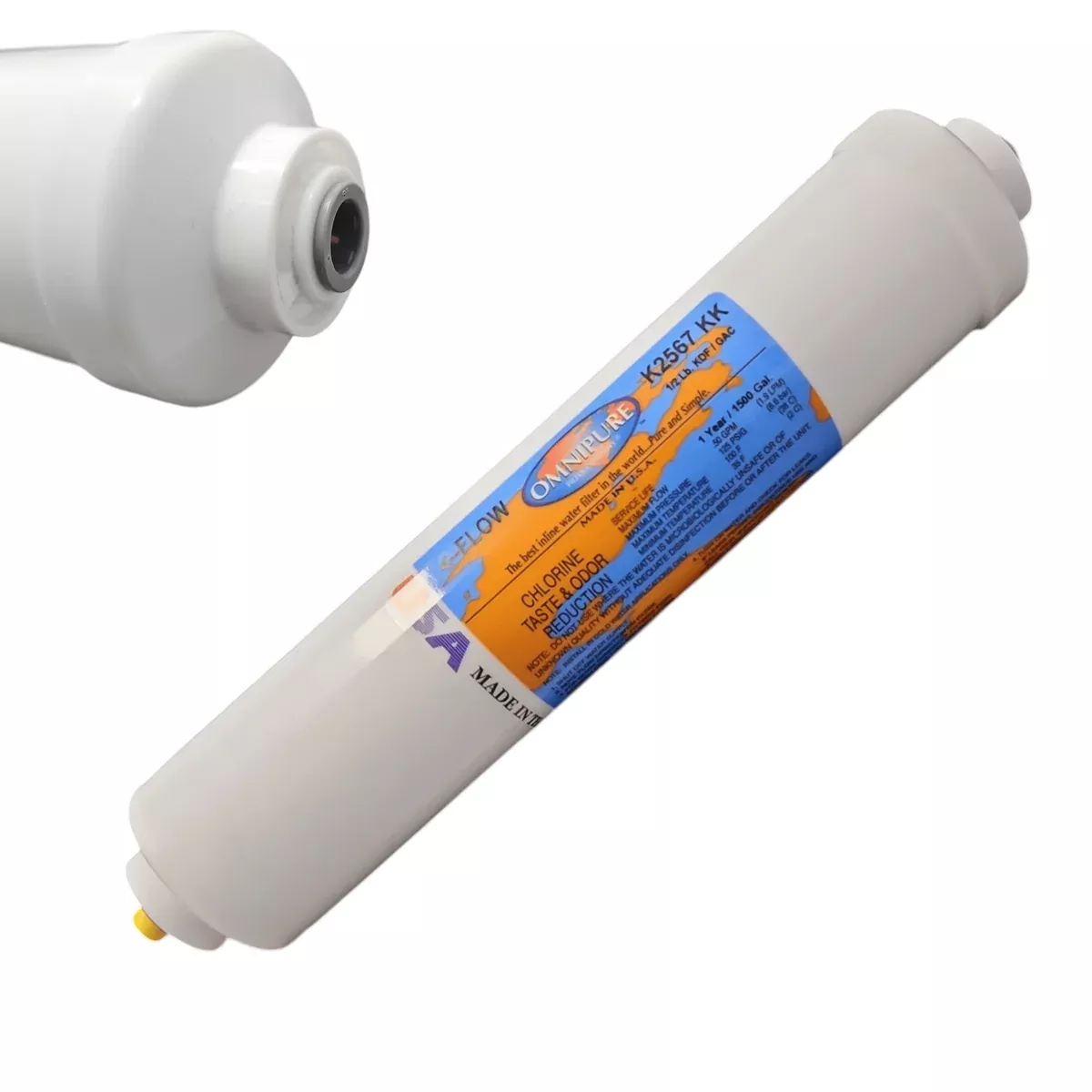 Omnipure K2567-KK Inline GAC + KDF-55 10" x 23/8"QC