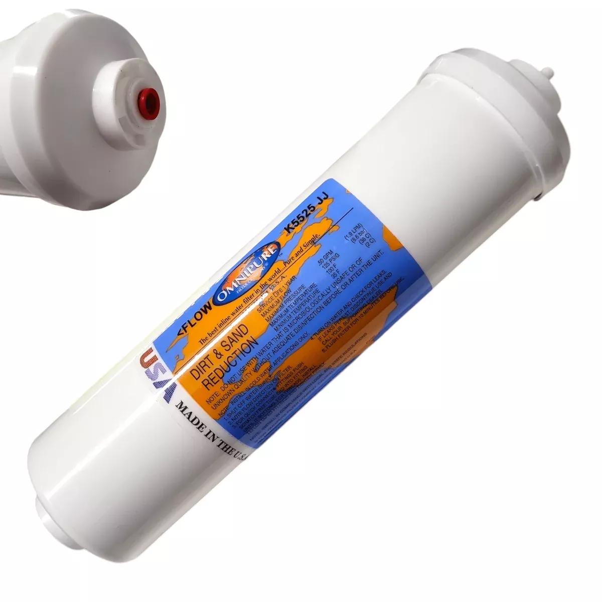 Omnipure K5525-JJDirt & Sand Sediment Filter 1/4" Quick Connect
