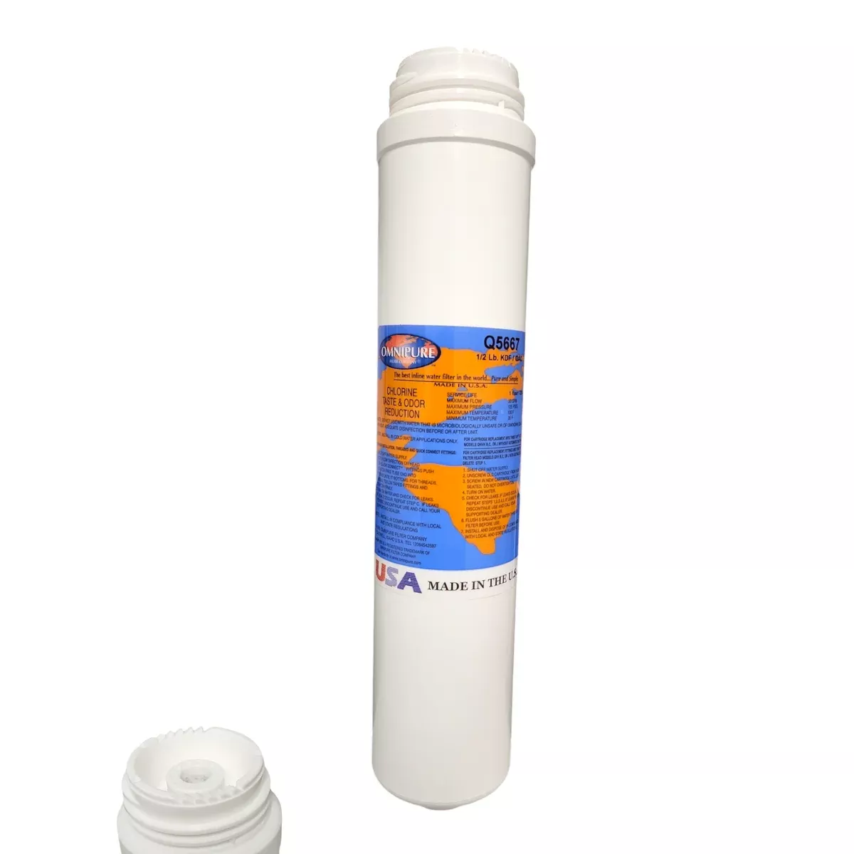Omnipure Q5667 1/2 LB. KDF / GAC Water Filter