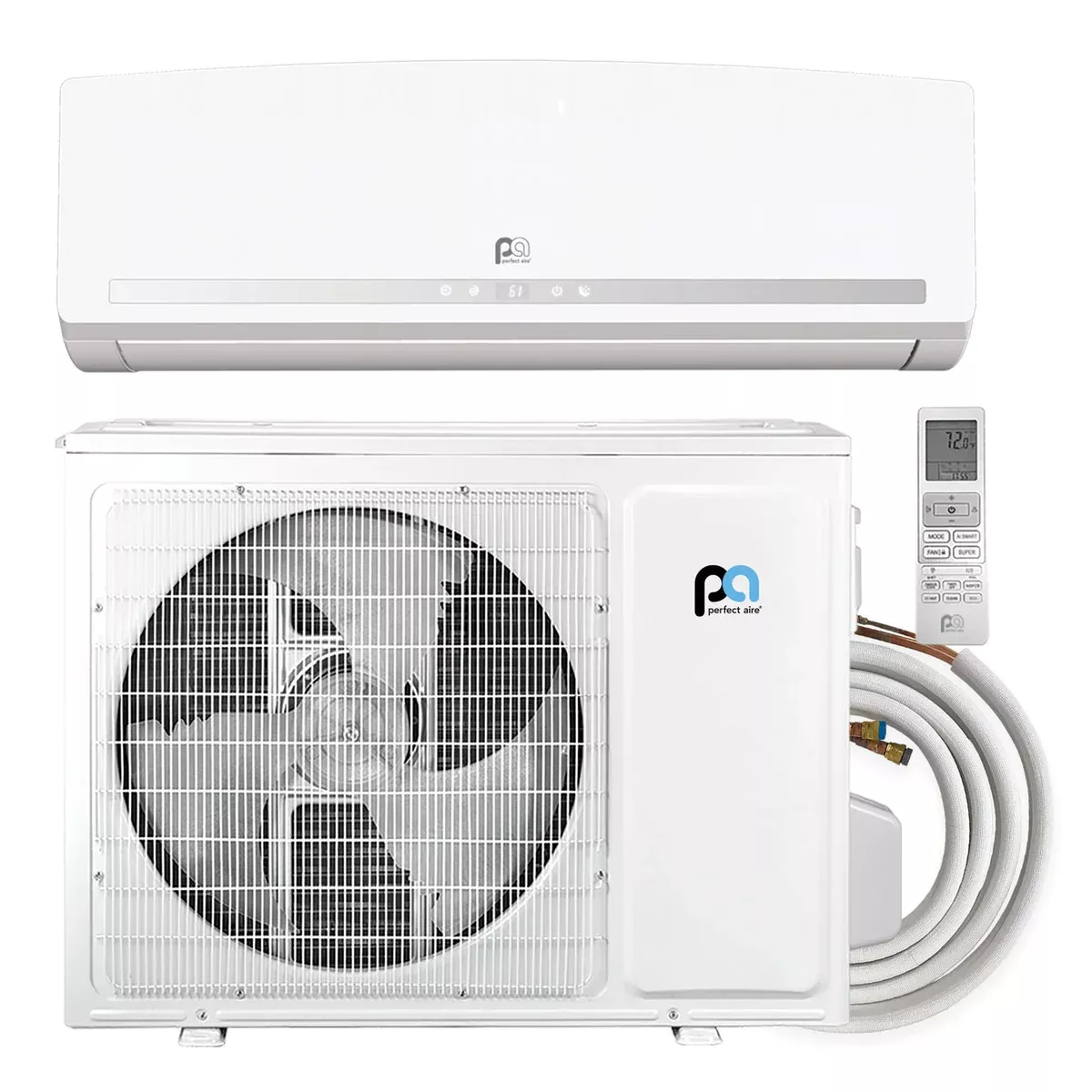 Perfect Aire 4PAMSHQC12 4th Gen Mini-Split Quick Connect System with Heat Pump Kit