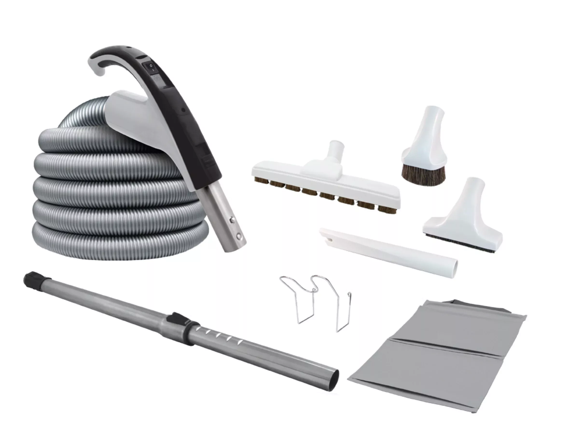 Premium Central Vacuum 35' Hose Set - 24 Volt