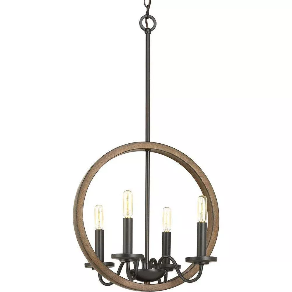 Progress Lighting P400080-020 Chandelier Light, Antique Bronze