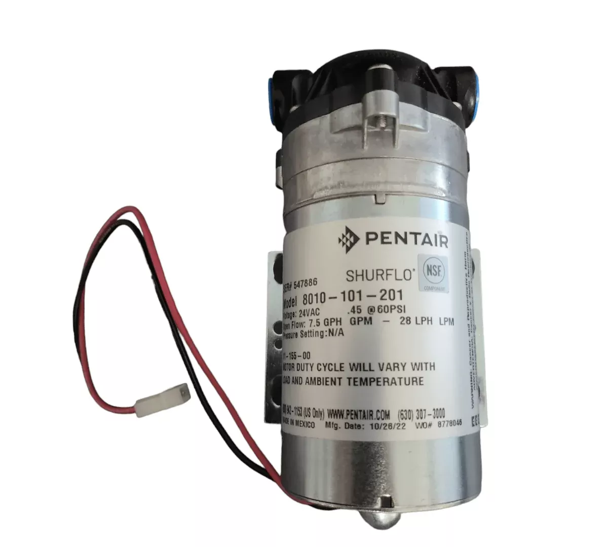 Shurflo 8010-101-201 RO Booster Pump 24VAC 50GPD