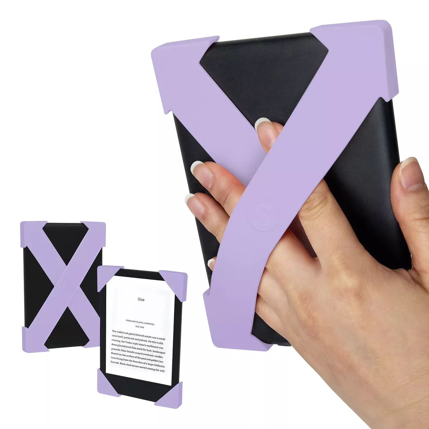 Strapsicle E-Reader Cross Straps for Select Kindle and Kobo Devices, Large, Lilac