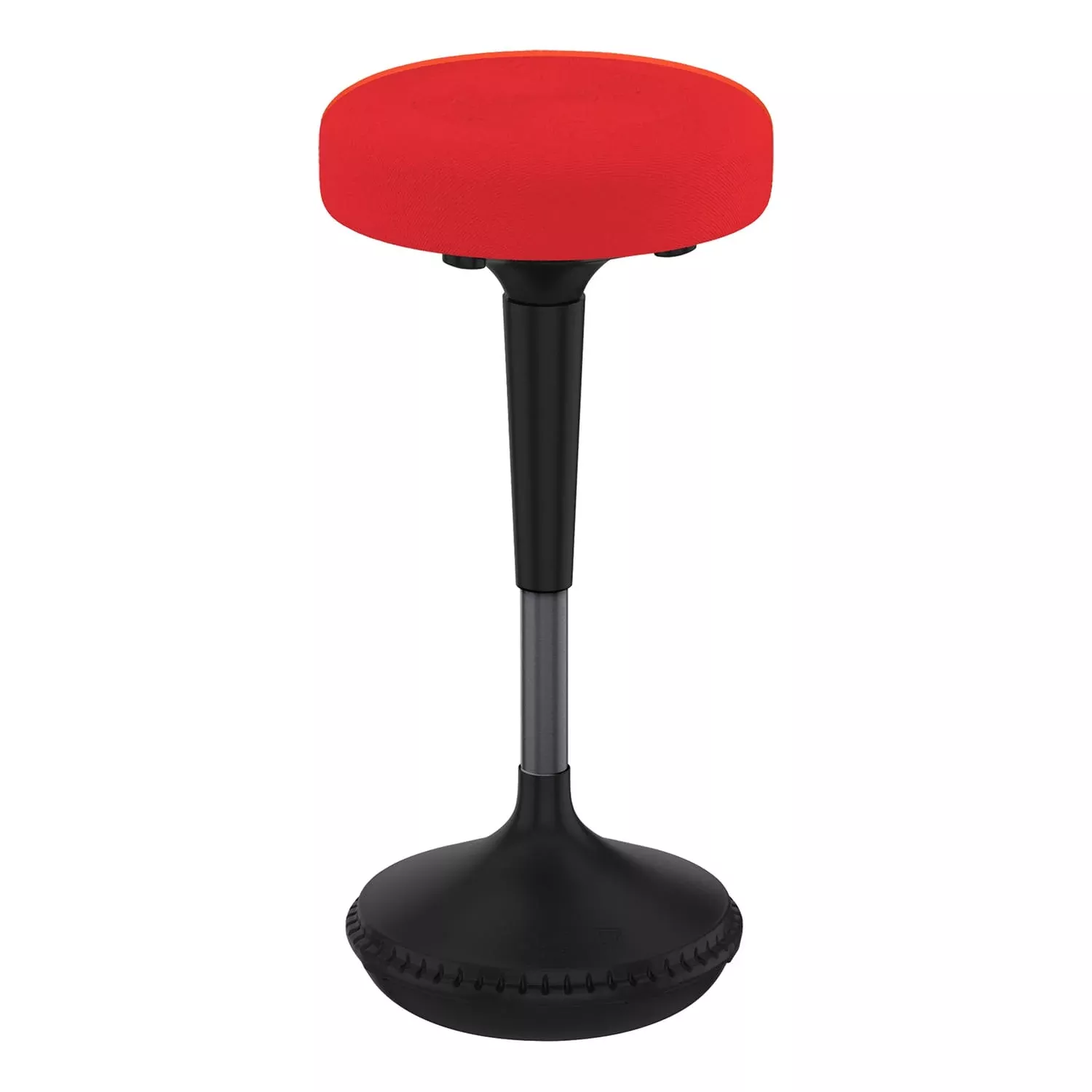 Uncaged Ergonomics Wobble Stool Adjustable-Height Standing Desk and Balance Stool, Red