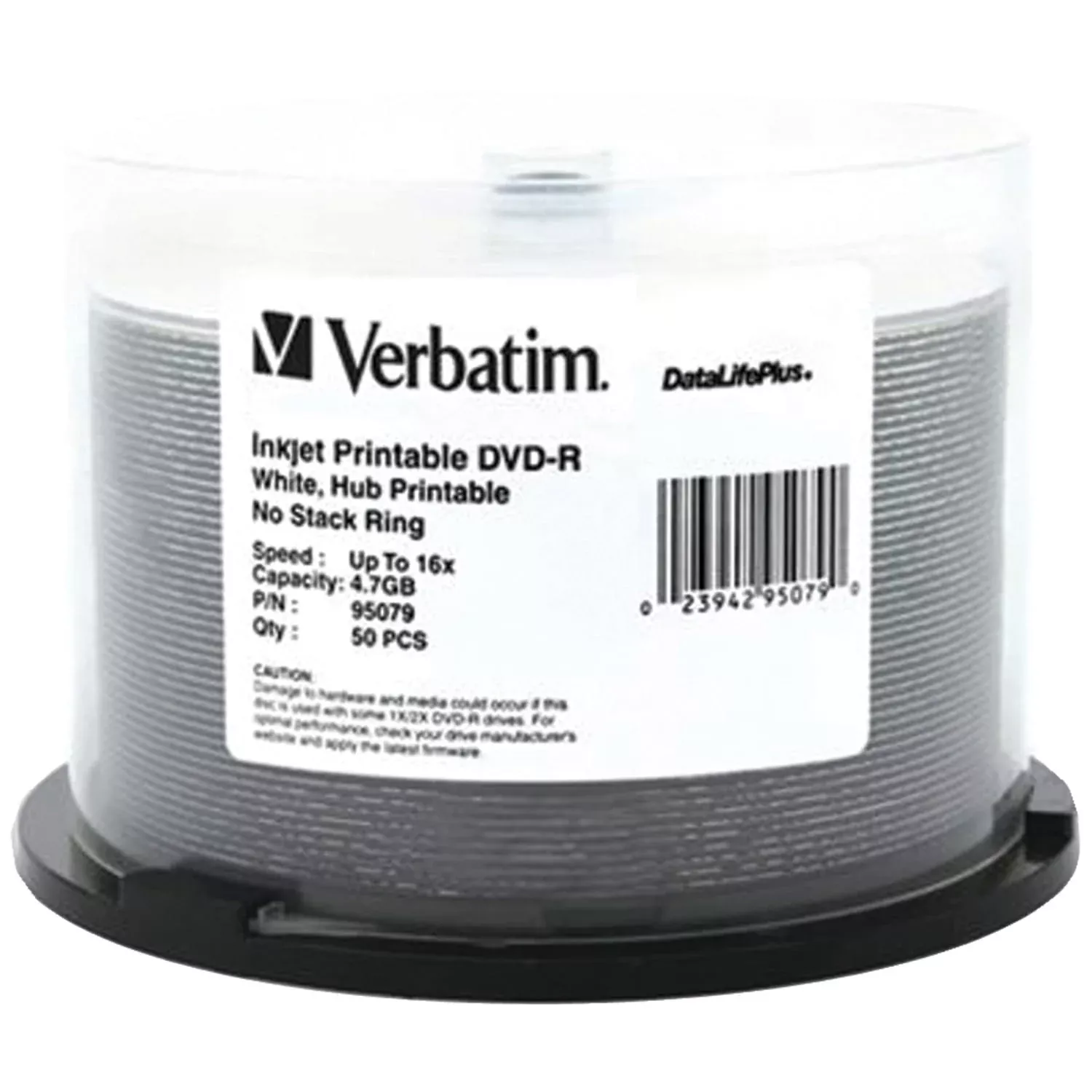 Verbatim 4.7GB DataLifePlus DVD-Rs, 50-ct Spindle