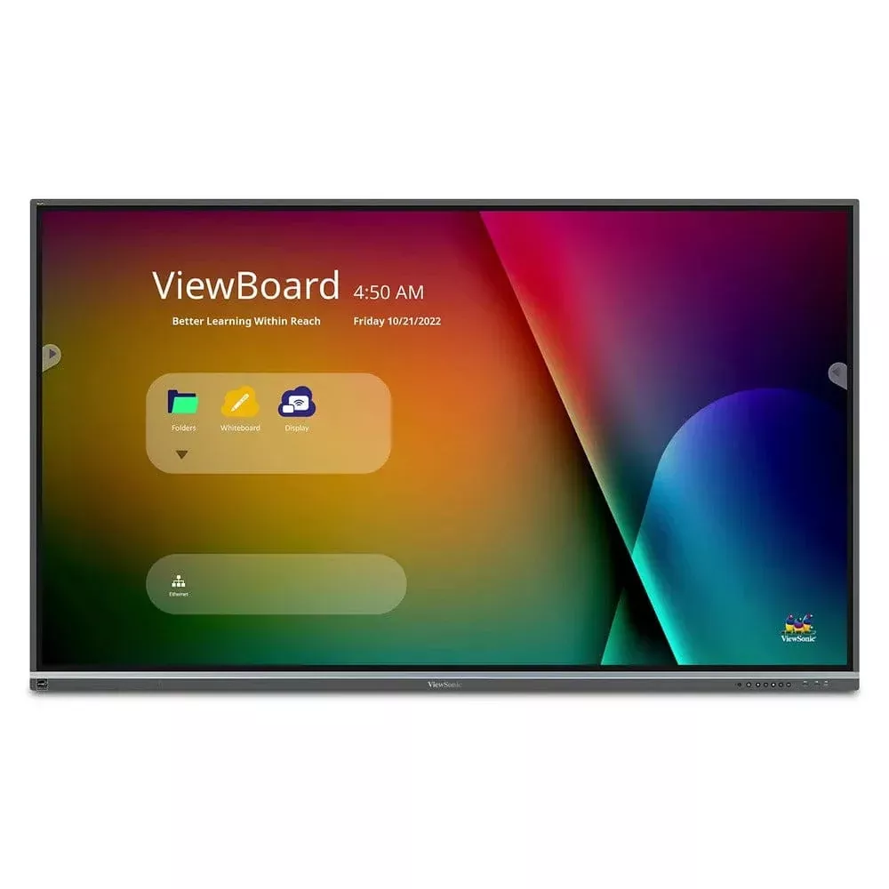 ViewSonic 86" 4K UHD Advanced ViewBoard Interactive Flat Panel - Certified Refurbished