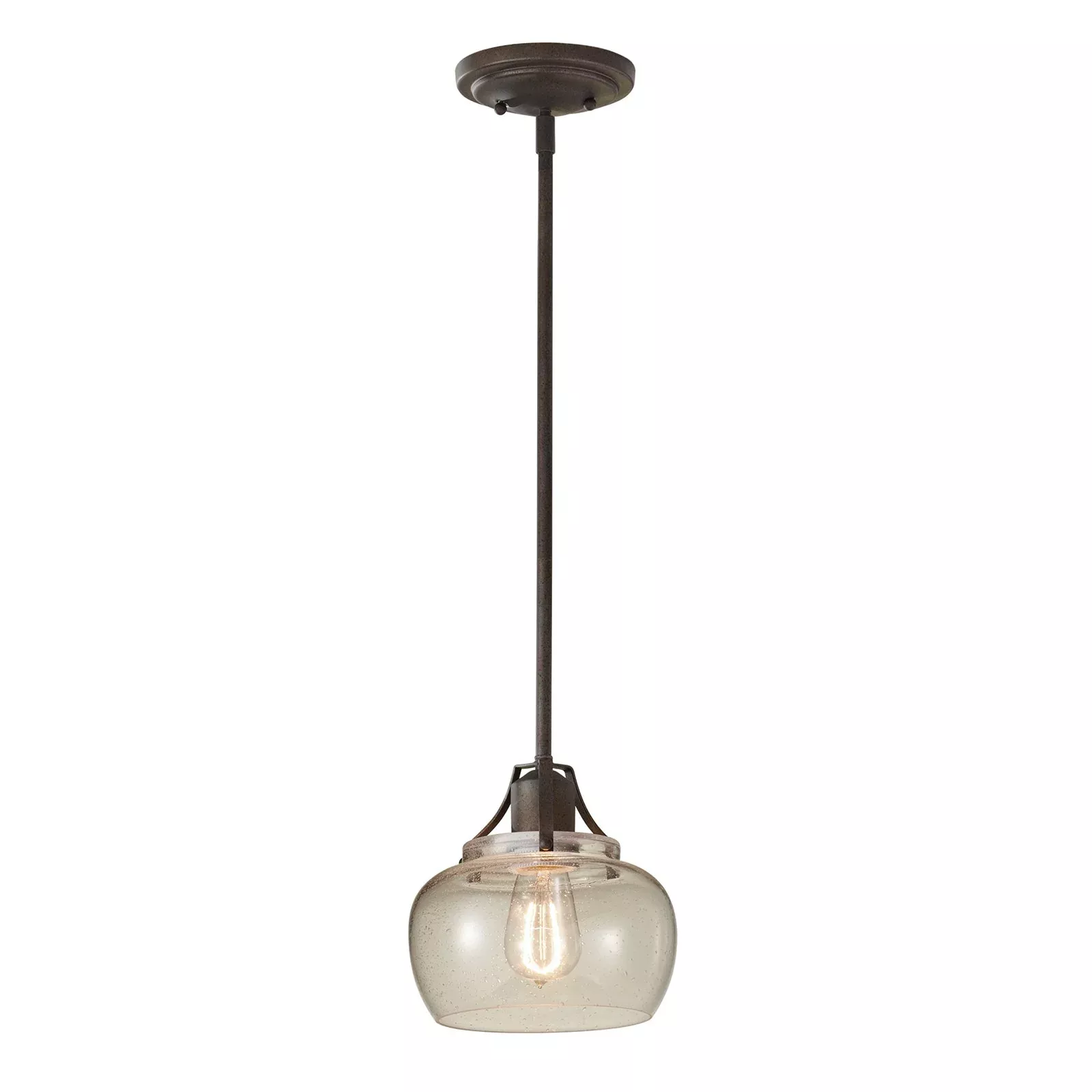 Visual Comfort P1234RI Pendant Light, Rustic Iron