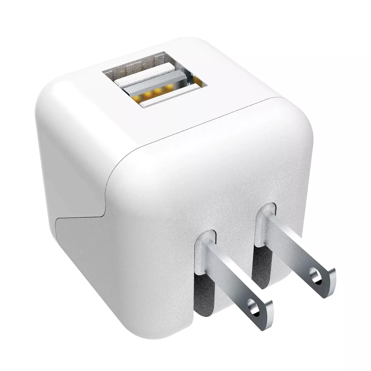 XYST 2.4-Amp Dual USB Wall Charger, White